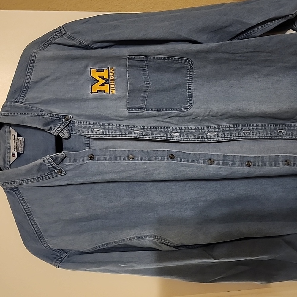 Vintage Champion long sleeve denim button down